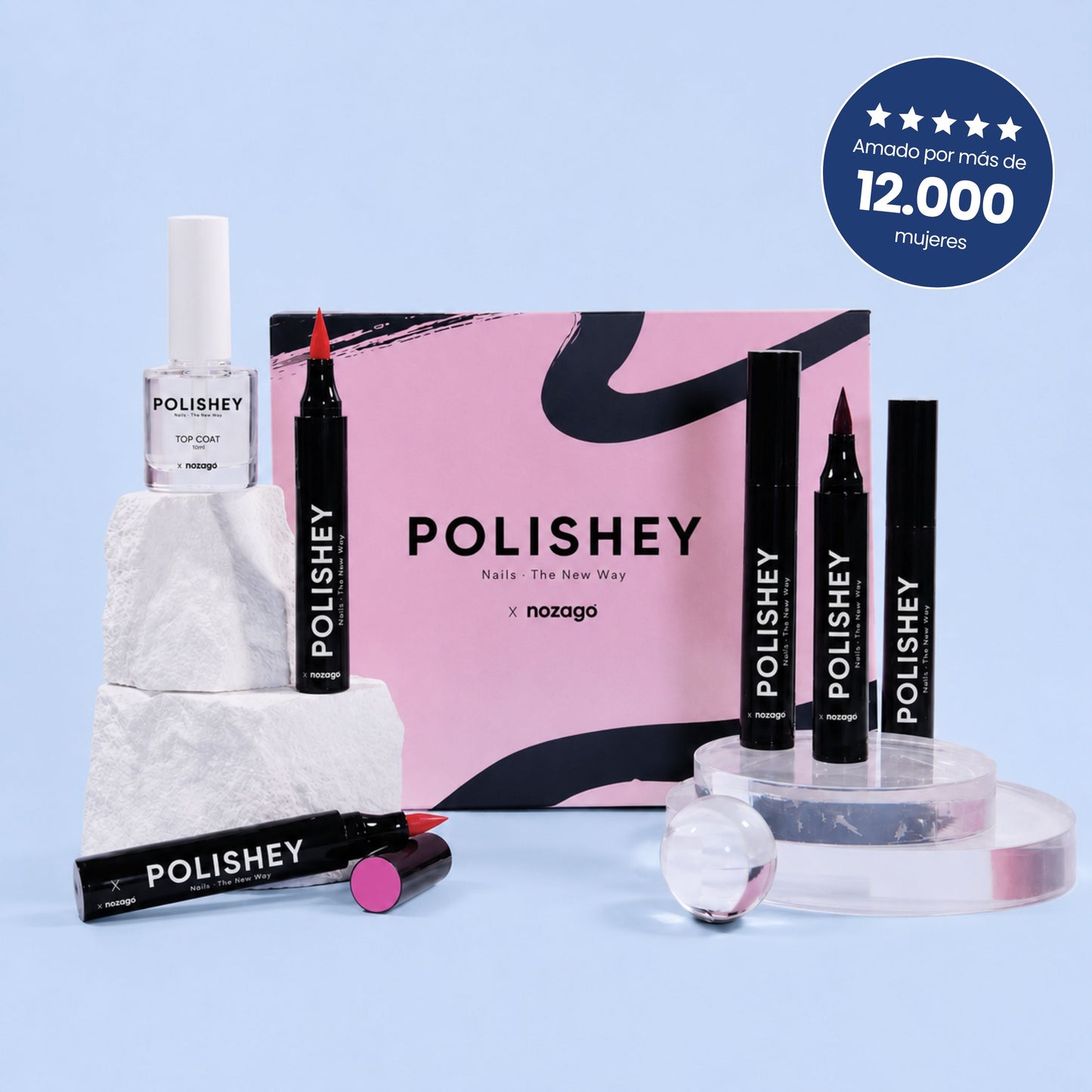 5 esmaltes en rotulador sin lámpara UV | Polishey™